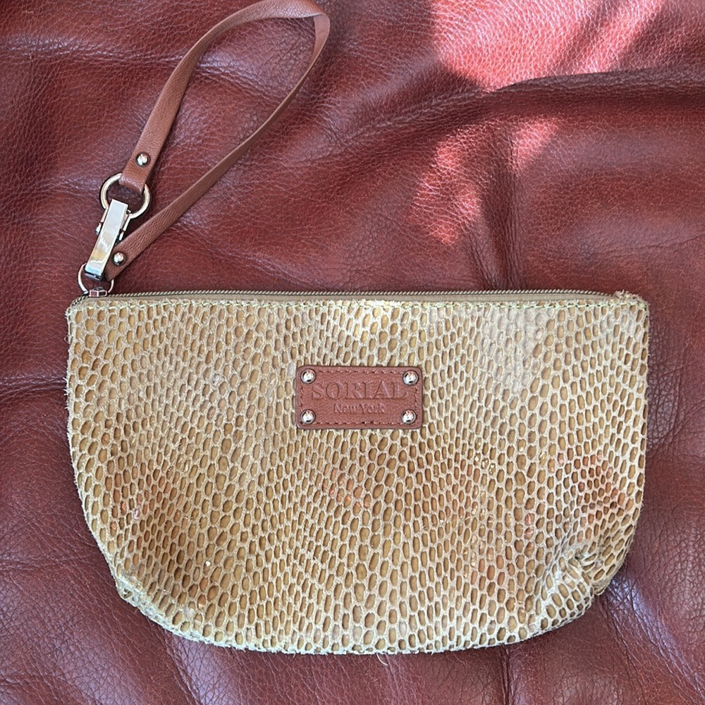 Sorial Leather Clutch NEW!